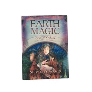 Earth Magic Oracle Cards Steven D Farmer 48-Card Deck Guidebook Hay House 2010